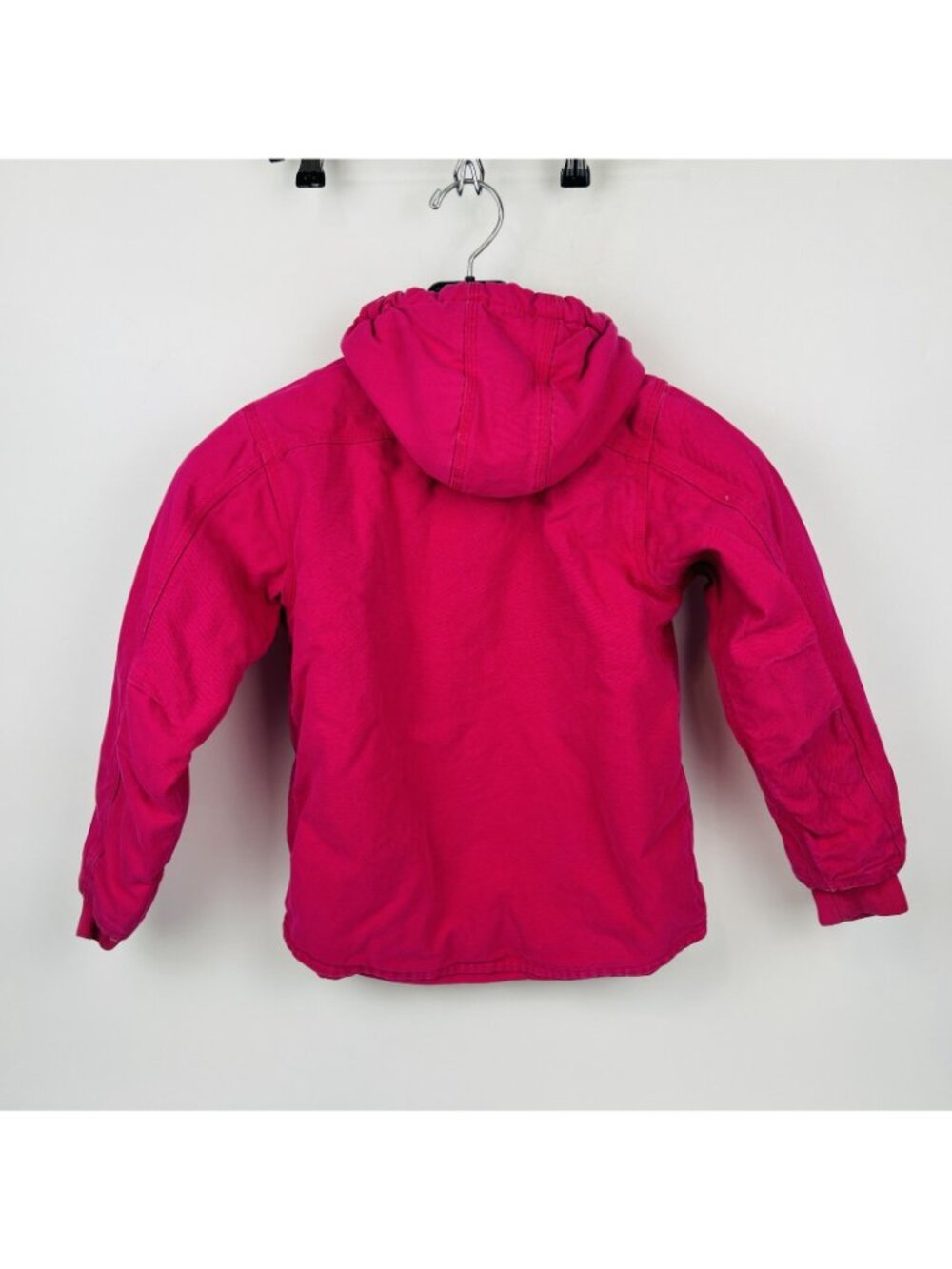 Pink Carhartt Kids Hooded Jacket Size 7/8 Preowned - Picture 3 of 7